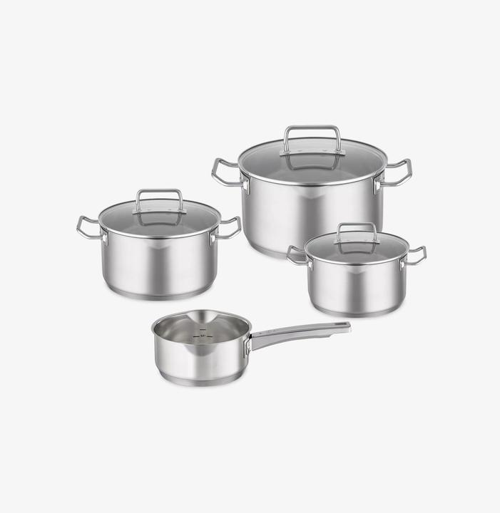 Actual product image Rösle EXPERTISO 4-piece steel grey saucepan set (24 cm, Pan set + pot set)