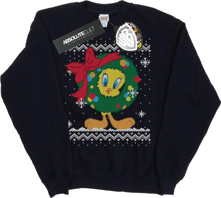 Looney Tunes Tweety Pie Christmas Fair Isle Sweatshirt Mädchen