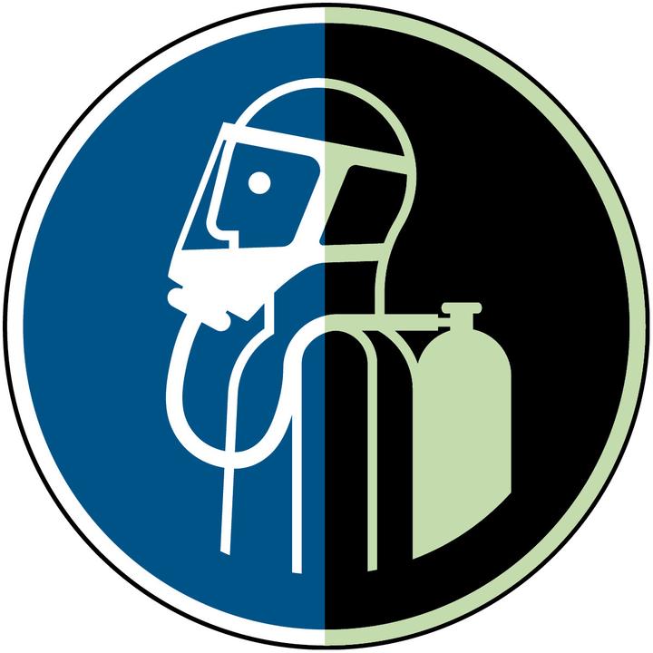 Actual product image Brady ISO safety sign - Wear self-contained breathing apparatus