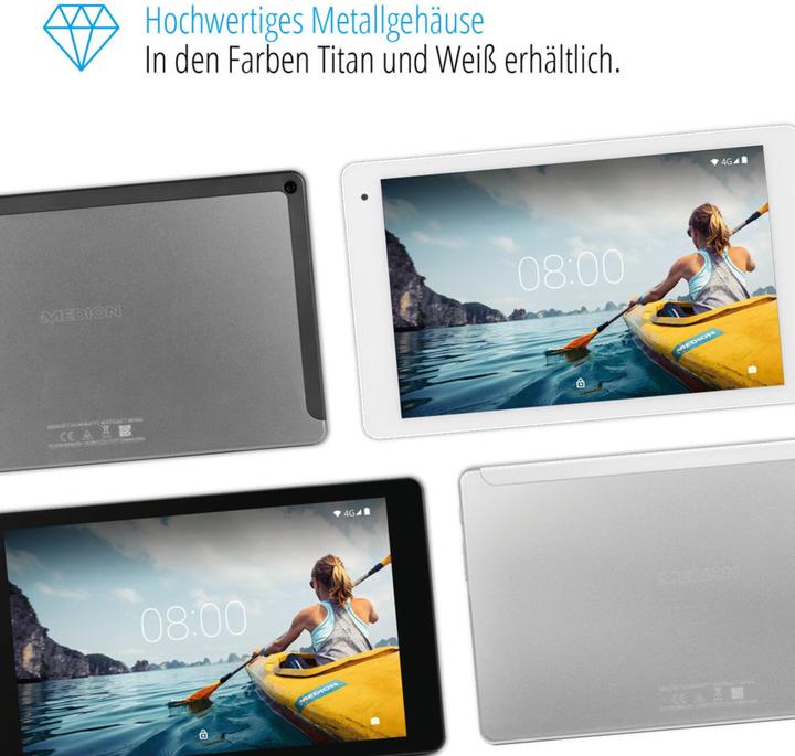 Produktbild Medion X10605 (4G, 10.10", 32 GB, Schwarz, Grau)