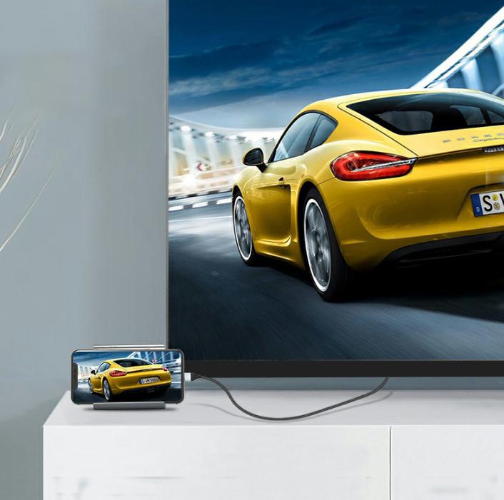 Image du produit Apfelkiste Lightning auf HDMI 1080p Konverter Adapter Kabel für Apple iPhone / iPad - Weiss 2m (Lightning, HDMI)