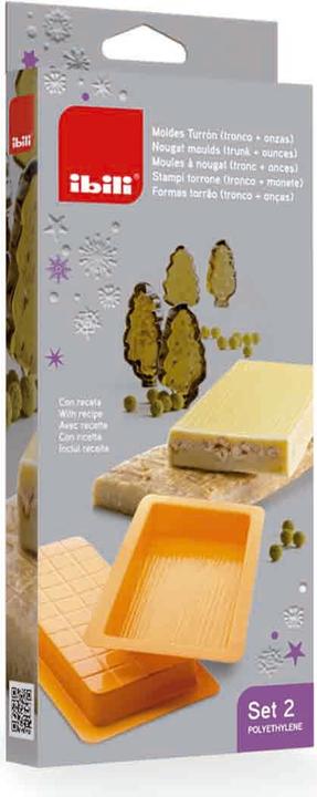 Immagine prodotto Ibili Set di 2 stampi per torrone lisci + a scacchiera 23 x 10 cm Per il tradizionale torrone al miele