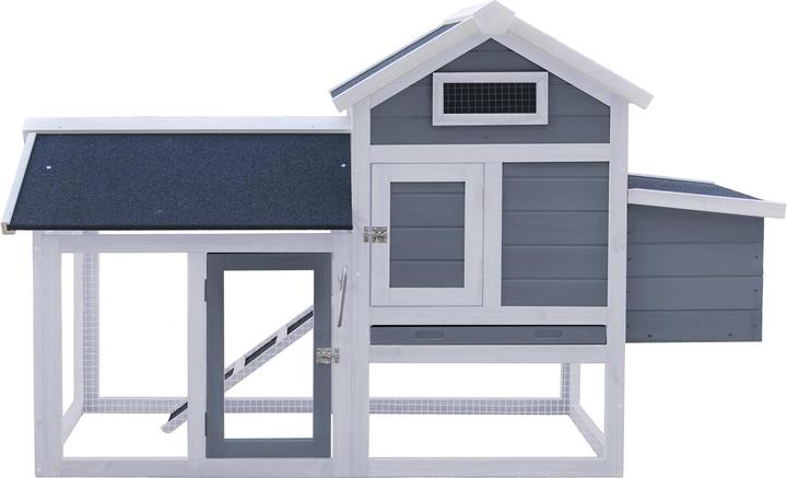 Image du produit Wiltec Poulailler 1520x520x920mm en bois de sapin Poulailler libre Bac à fientes Poulet
