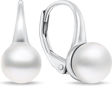 Brilio Silver - Silver pearl earrings EA938W