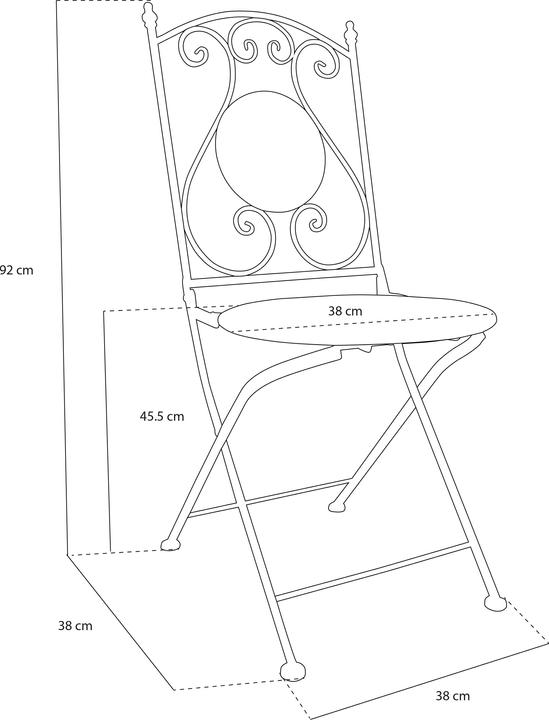 Image du produit Axi Maxime Metal Bistro Set vin crème (60 cm)