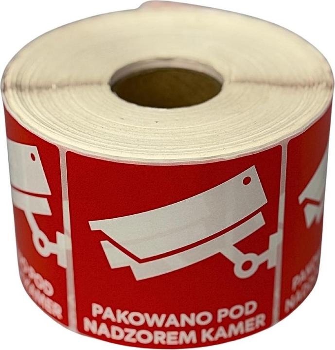 Produktbild Bestpak BSTech Selbstklebeetikett „Verpackt unter Kameraüberwachung“ 80x80 mm 1000 Stk.