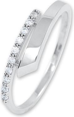 Brilio Silver - Gentle silver ring with crystals 426 001 00573 04 - Circuit: 58 mm (58)