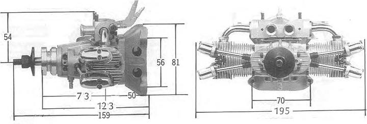 Actual product image Saito fa-182td 2-cylinder boxer 4t-engine