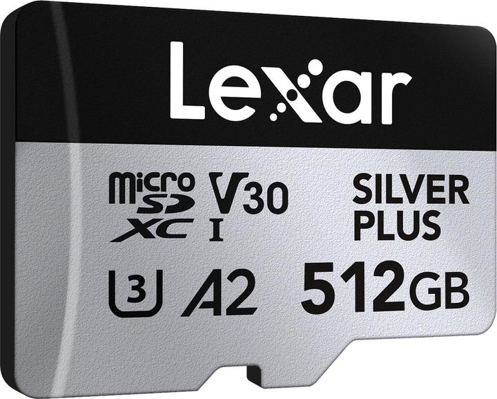 Actual product image Lexar Professional Silver Plus (512 GB, microSDXC, U3, UHS-I)