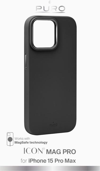 Actual product image Puro Icon Mag Pro Case iPhone 15 Pro Max black (Apple iPhone 15 Pro Max)