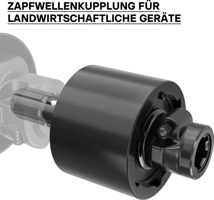 Image du produit Wiltec Embrayge à roue libre Arbre Cardan 220mm Filet Mâle Femelle 1 3/8" Arbre cannelé 6 Dents 3500Nm (Accessoires pour tracteurs)