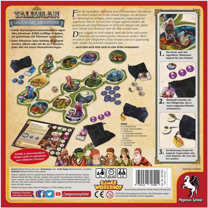 Actual product image Pegasus Talisman - Legendary Adventures (German)