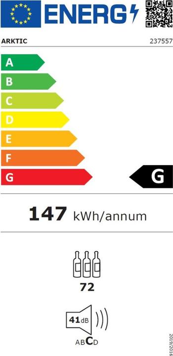 Energie-Label Hendi Weinkühlschrank