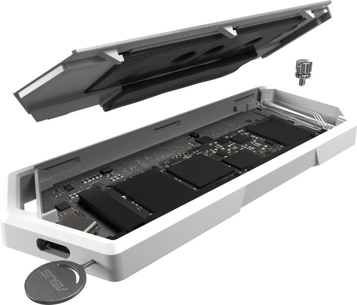 Image du produit ASUS Geh USB ROG Strix Arion White M2 Boîtier SSD avec Aura (M.2)