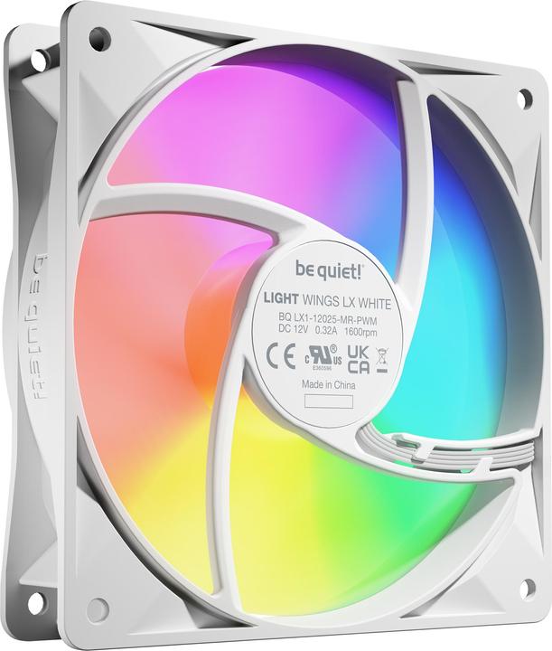 Image du produit be quiet! LIGHT WINGS LX 120mm PWM Blanc Triple-Pack (120 mm, 3 x)