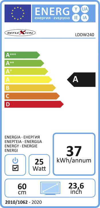 Energie-Label Reflexion LDDW240 (24", LDDW, LCD, Full HD)
