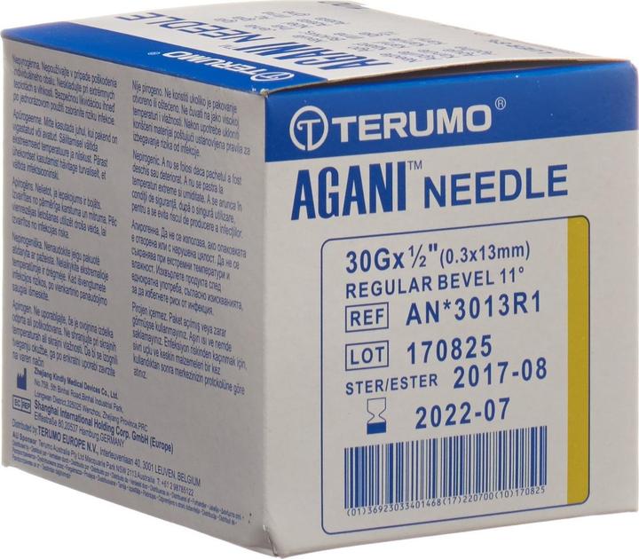 Immagine prodotto Terumo Agani cannula monouso 30G 0,3x13mm giallo (100 pz)