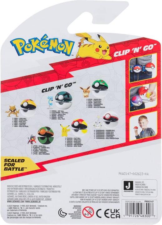 Produktbild Jazwares Pokémon Clip'n'Go Poké Balls Flamiau & Finsterball