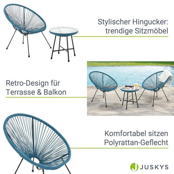 Immagine prodotto Juskys Set di mobili da balcone Ostana (45 cm)