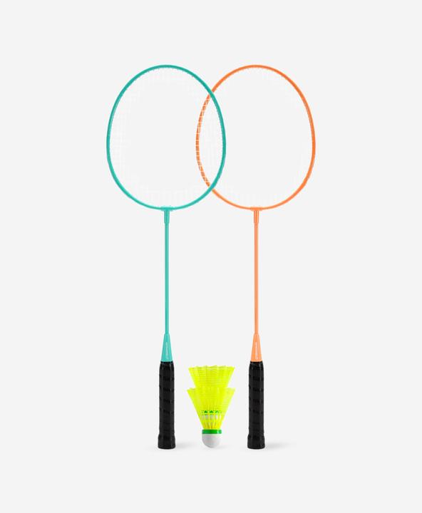 Perfly Badminton Set Erwachsene - Discover Set BR100 türkis/orange