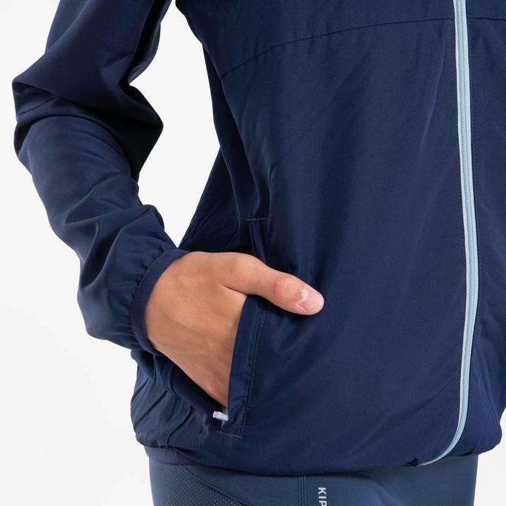 Actual product image Kiprun Laufjacke Kinder winddicht - Wind Jacket marineblau/grau (164)
