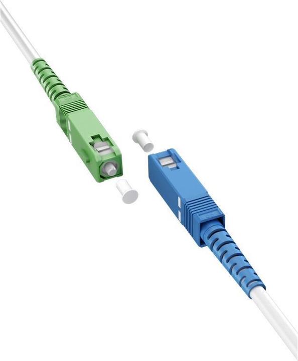 Produktbild Goobay Glasfaserkabel FTTH, Singlemode OS2 White, weiss Simplex, 30 m (S/UTP, CAT6, 30 m)