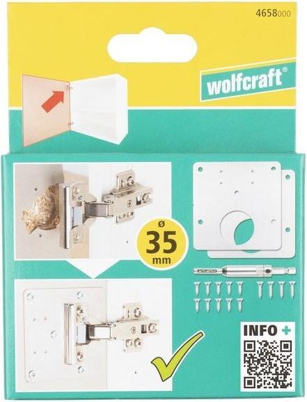 Produktbild wolfcraft wolfcraft 1 Rep.Montageplattenset f. Topfscharnier