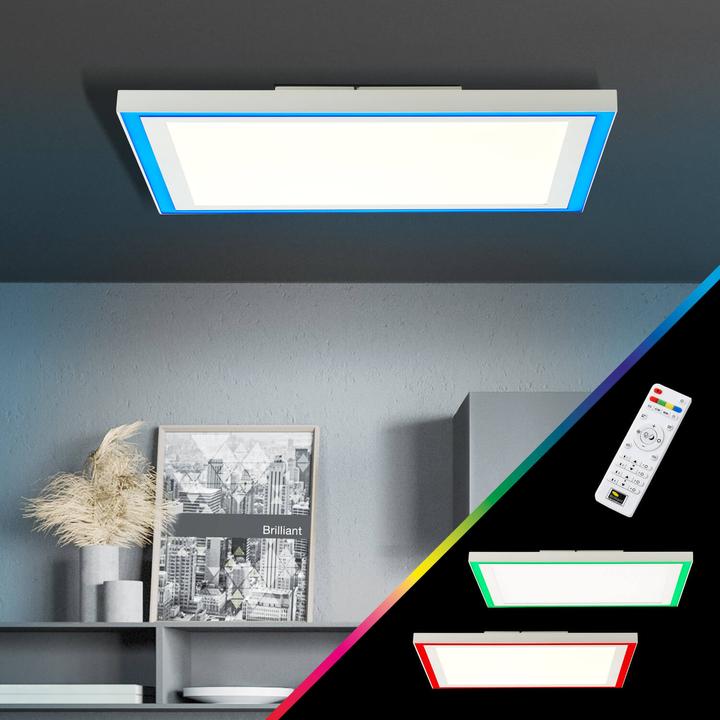 Produktbild Brilliant Lanette LED 24W /WA/DE/2300lm/DIM/CCT/RGB/NL/RC Deckenaufbau-Paneel 40x40cm (2300 lm)