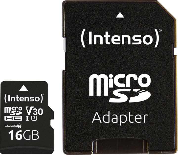 Actual product image Intenso Micro SDHC Card (16 GB, microSDHC, U1, UHS-I)