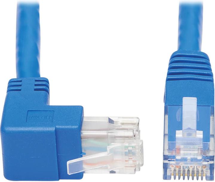 Produktbild Eaton Up-Angle Cat6 Gigabit Molded UTP Ethernet Cable RJ45 Right-Angle Up M to RJ45m Blue (U/UTP, CAT6, 4.60 m)