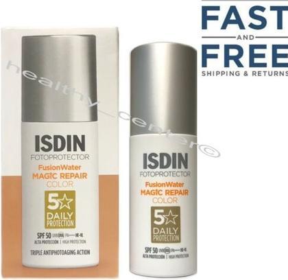 Isdin ISDIN Fusion Water Magic Repair COLOR SPF 50 Tinted Sunscreen 50ml 1.7fl.oz (Sonnencreme Gesicht, SPF 50, 50 ml)