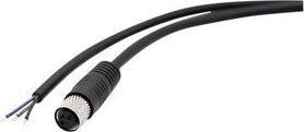 Produktbild RND Electronics M8 Kabelverbinder, 2 m, Gerade, Steckbuchse, 3 Pole, A-kodiert, Gelötet