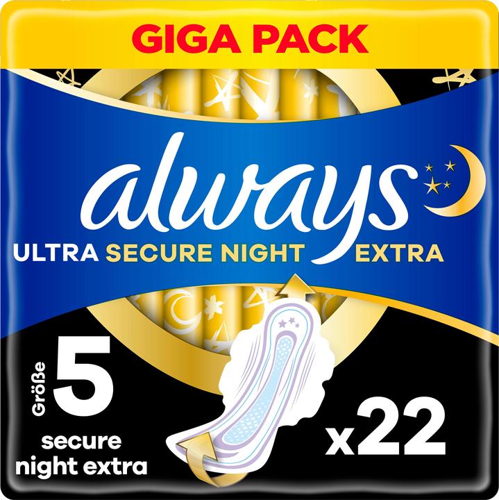 Actual product image Always Ultra Secure Night Extra (22 x, Sanitary pads)