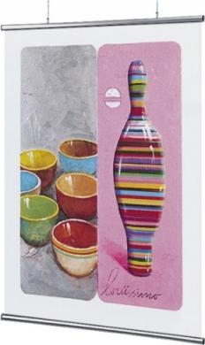Produktbild Posterschiene Aluminium 80cm lang, Set bestehend aus