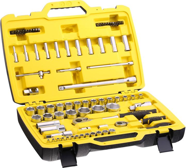 Actual product image Stanley Socket wrench set ½ inch + ¼ inch, 81 pieces