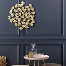 Image du produit Home Deco Factory decoration murale fleurs metal dore (Ø 48.5 cm)