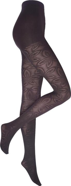 Actual product image Levee Floral 30 tights, colour 253 dark brown, size 44-46 (30 DEN, 44 - 46)