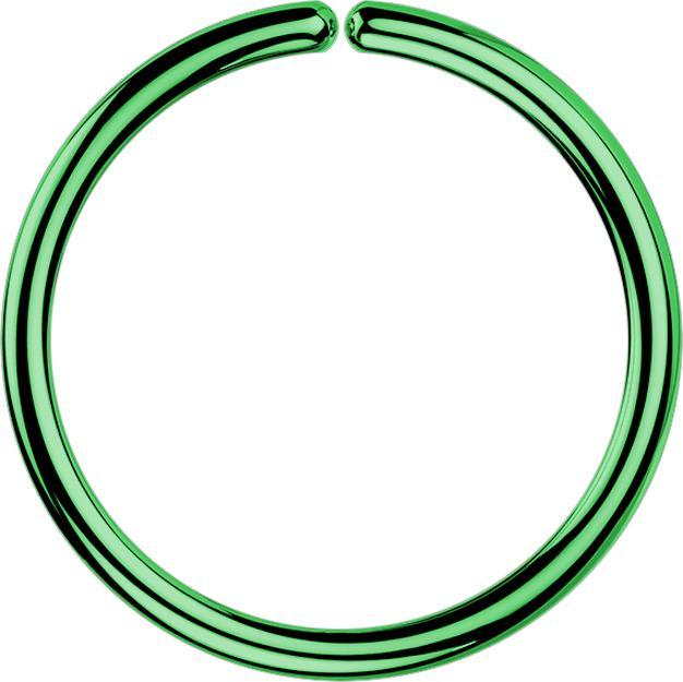 Produktbild Star Piercing Micro Piercing Ring grün mit Titanium Beschichtung (Chirurgenstahl 316L, ohne Messing)