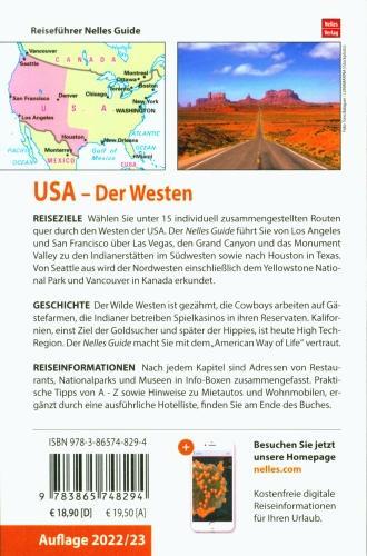 Immagine prodotto Nelles Guide Reiseführer USA: Der Westen (Tedesco, Nelles Casa Editrice, 2022)