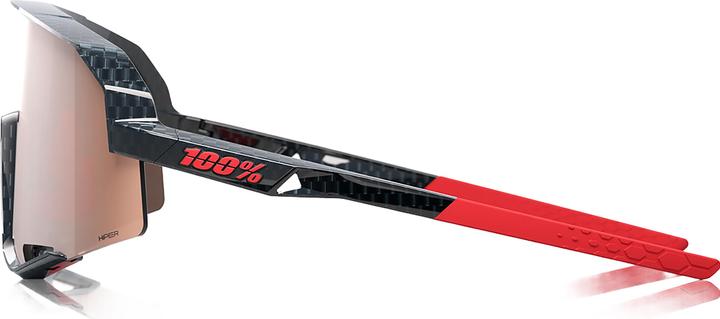 Actual product image 100% Slendale - Gloss Crabon Fiber - HiPPER Crimson-Silver L (Gloss Carbon Fibre, HiPER Crimson-Silver Lens)