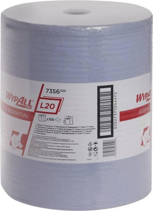 Image du produit Kimberly-Clark Lingettes ESSENTIELLES 7356 Wypall L20 rouleau 1 rouleau X 1000 chiffons (1000 x)
