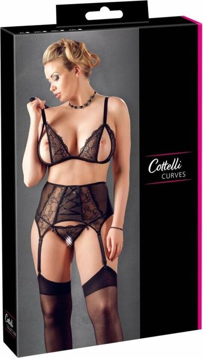 Productafbeelding Cottelli Collection Ouvert Kanten Jarretel Set (XL)