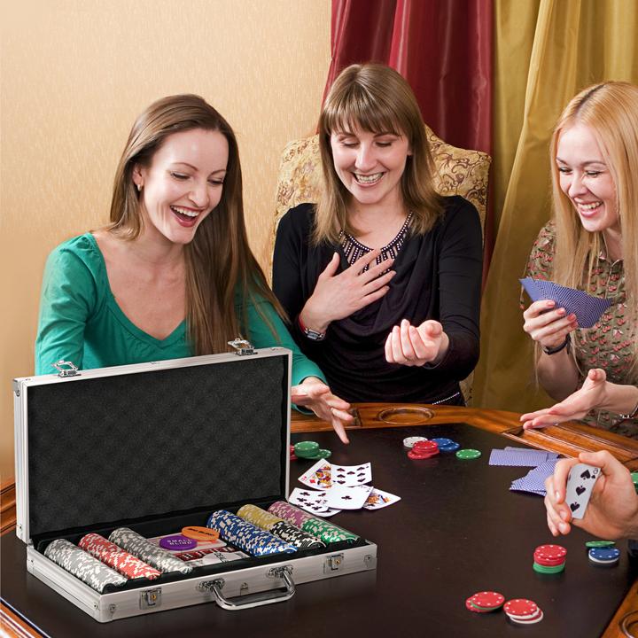 Immagine prodotto SportNow Valigetta da poker con 300 fiches (Tedesco, Inglese)