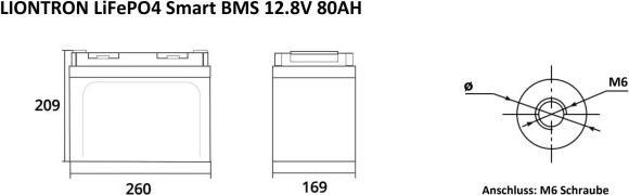 Immagine prodotto Liontron LX Smart BMS 12.8V 80Ah (12.80 V, 80 Ah)