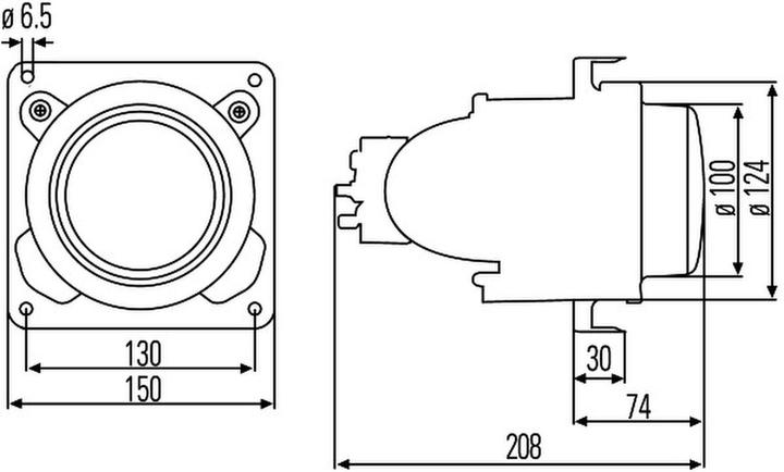 Actual product image Hella Headlight insert Halogen headlight DE for VOLVO HYMER KNAUS VDL