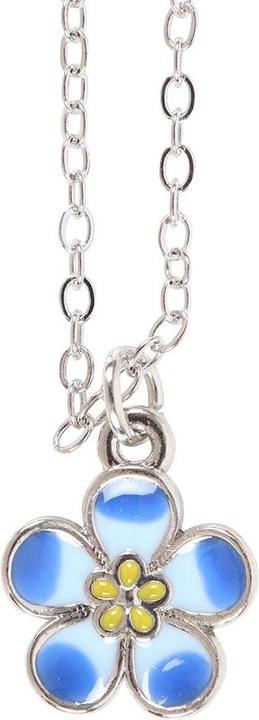 Actual product image Something Different Forget Me Not Flower Necklace Set (100% synthetic material)