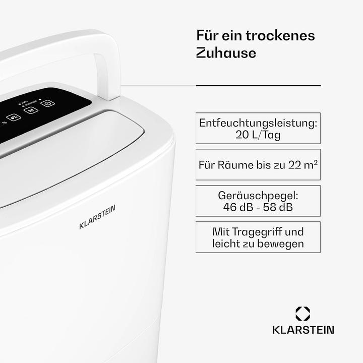 Produktbild Klarstein Luftentfeuchter mit Auto-Swing & Timer (22 m²)