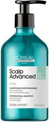 L'Oréal Paris L'OREAL PROFESSIONNEL Serie Expert Scalp Advanced Anti Oiliness oczyszczający szampon do (500 ml, Flüssiges Shampoo)