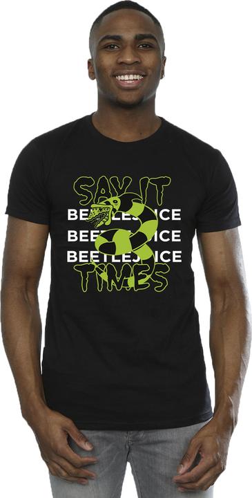 Actual product image Beetlejuice Mens Say It 3 Times Cotton T-Shirt (3XL)