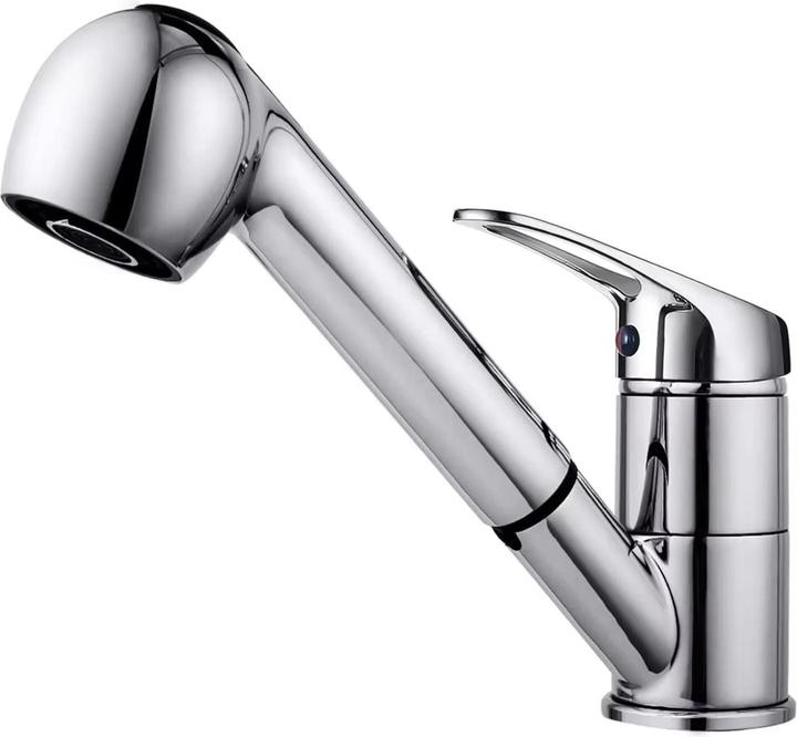 Hermex Küchenarmatur Wasserhahn mit ausziehbarer Brause Mischbatterie